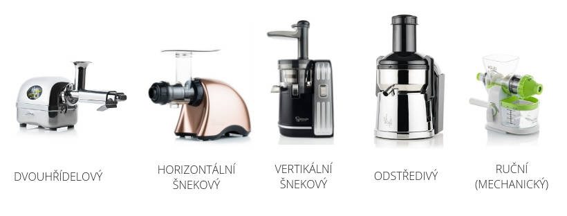 druhy odšťavňovačů