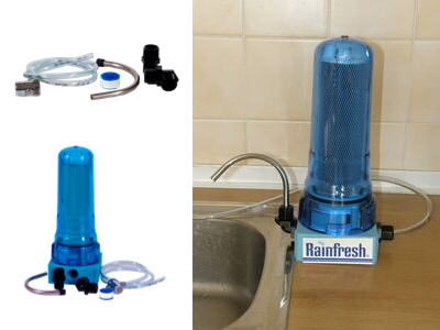 připojení vodovodního filtru Rainfresh k baterii