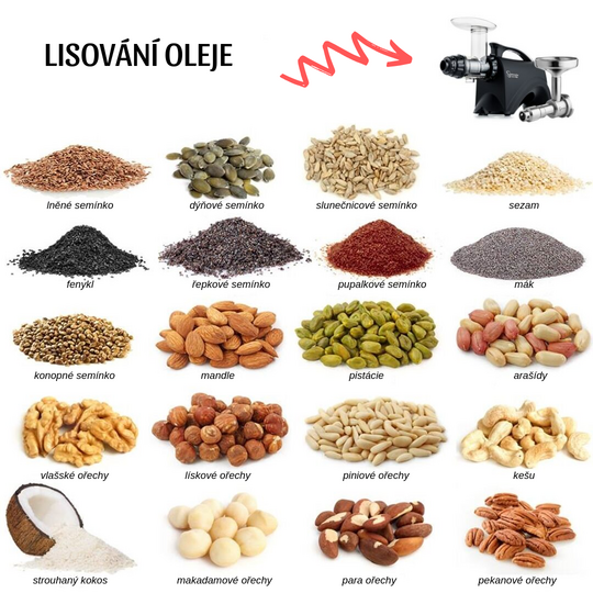 lis na olej Sana 702 | suroviny vhodné k lisování