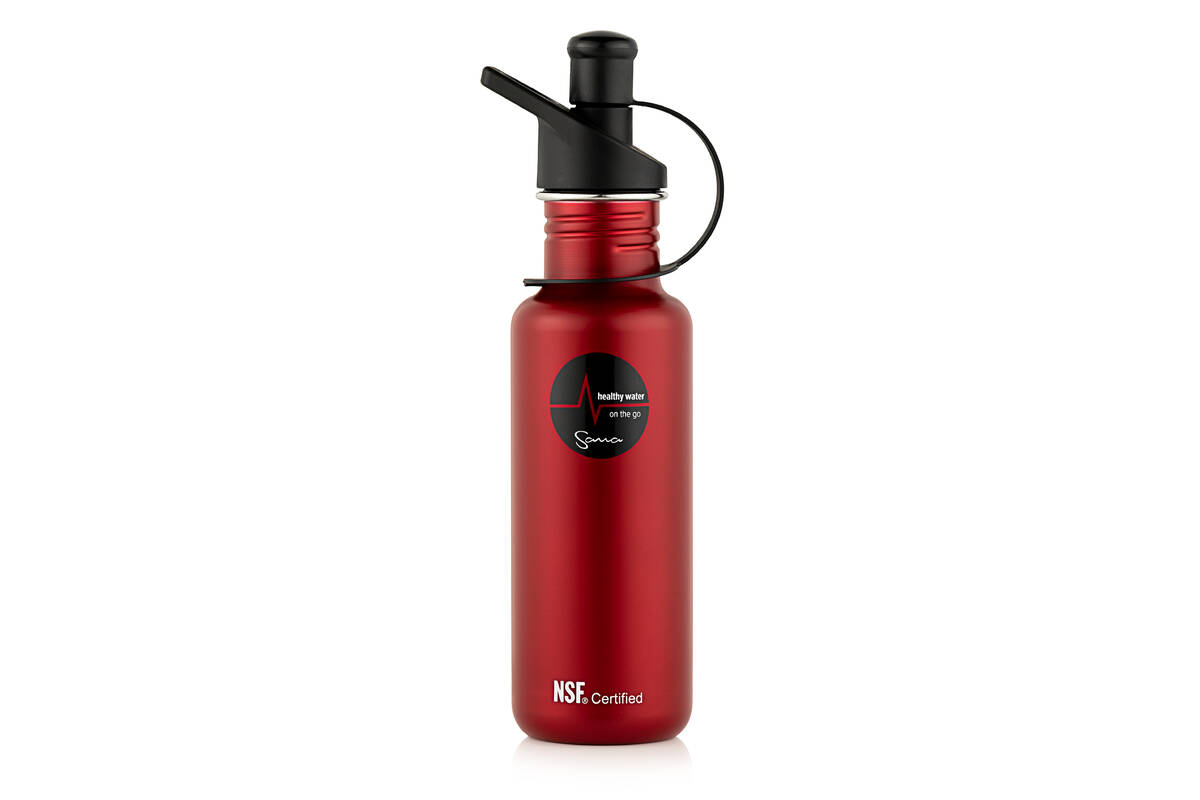 filtrační láhev Sana 600 ml červená