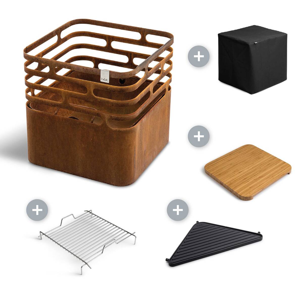 grilovací set Höfats Cube Plus rusty