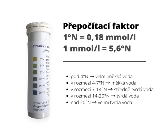 test na tvrdost vody