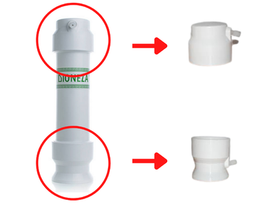 výměna hlavice filtru Dionela (kus za kus)