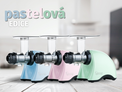 šnekový odšťavňovač Sana pastelová edice