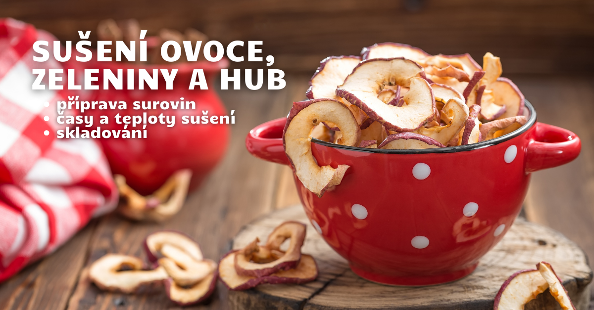 Sušení ovoce, zeleniny a hub v sušičce