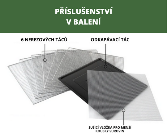 příslušenství sušičky Excalibur Performance DH06SS