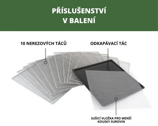 příslušenství sušičky Excalibur Performance DH10SS
