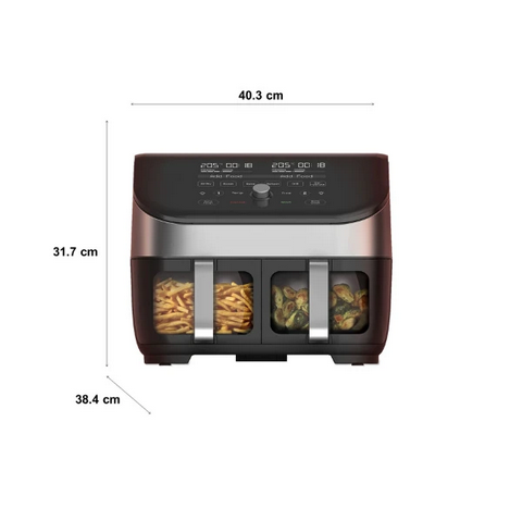 rozměry horkovzdušné fritézy Vortex Dual Drawer 8