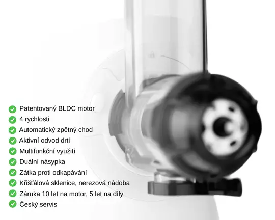 Proč odšťavňovač Sana Supreme 727?