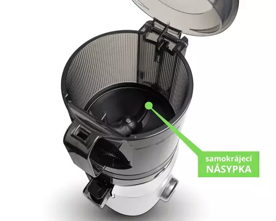 automatická samokrájecí násypka odšťavňovače Sana 818