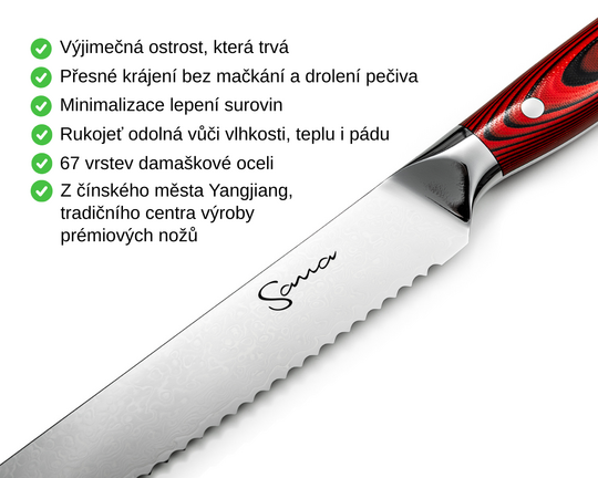 Proč nůž na pečivo Sana?
