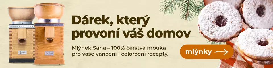 Mlýnek na obilí pod stromeček