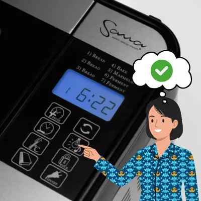 Komfortní dotykové ovládání pekárny Sana