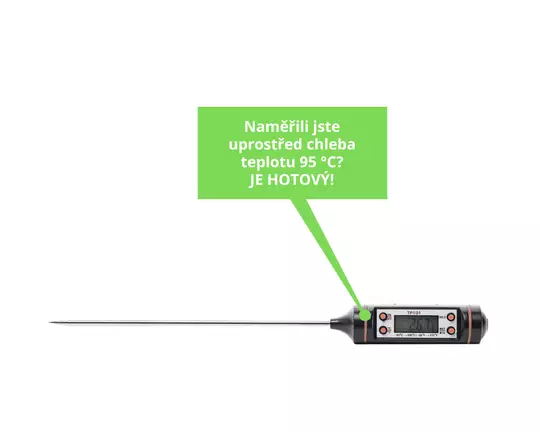 Digitální jehlový teploměr