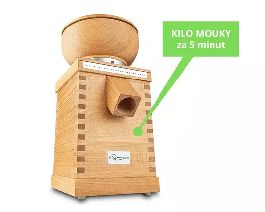 Domácí mletí mouky s mlýnkem Sana Max