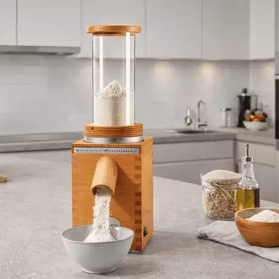 Prosévání mouky s elektrickým sítem KoMo