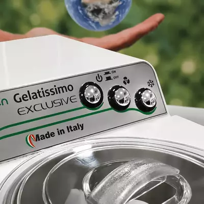 Kompresorový zmrzlinovač Gelatissimo Exclusive i-Green