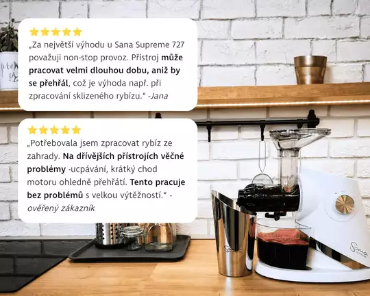 Odšťavňovač Sana Supreme 727 - recenze