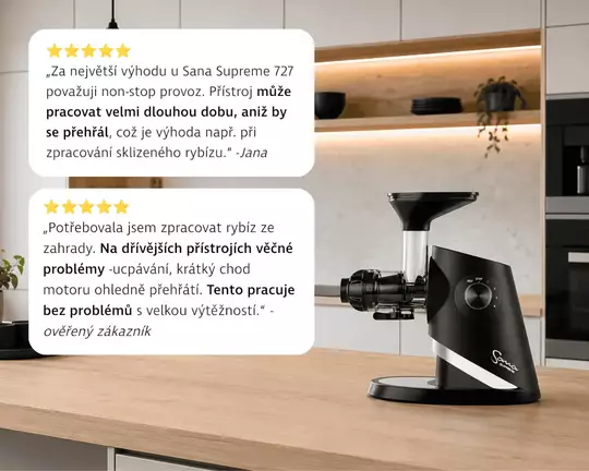 Odšťavňovač Sana Supreme 727 - recenze