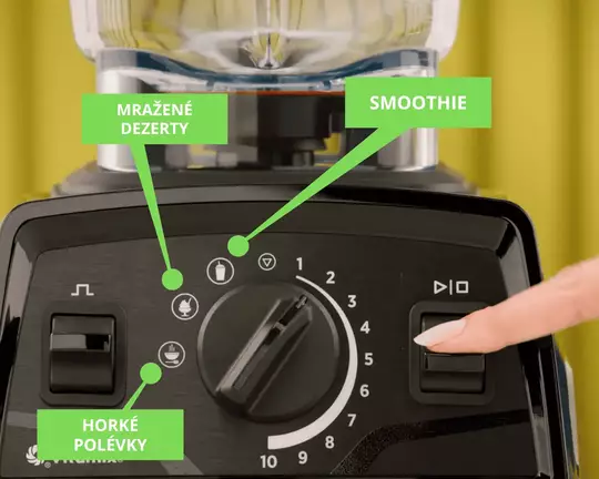 Tři přednastavené programy mixéru Vitamix E520
